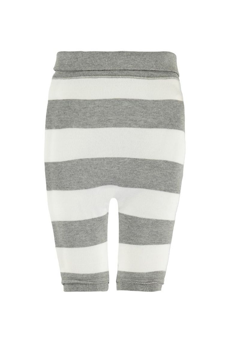 Spodnie dresowe niemowlęce, biało-szare, Bellybutton