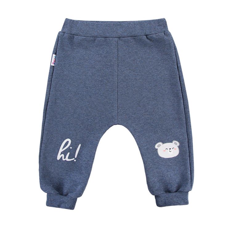 Spodnie dresowe niemowlęce, granatowe, Eevi