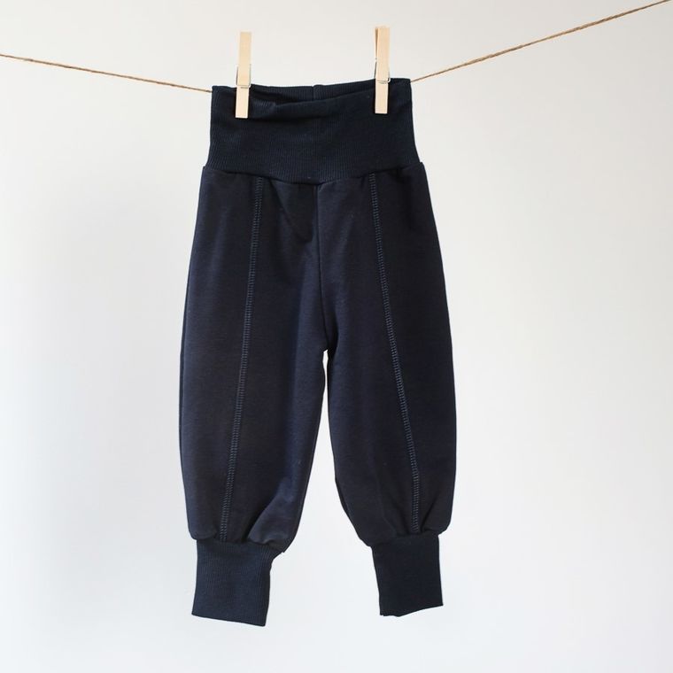 Spodnie dresowe niemowlęce, granatowe, Miracle