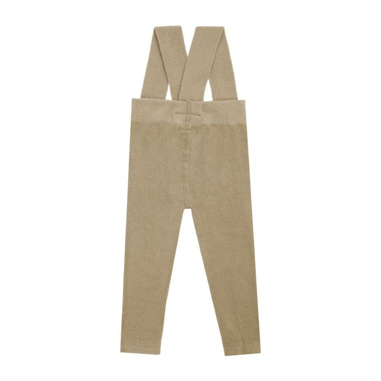 Spodnie dziecięce na szelkach, beżowe, Nicol