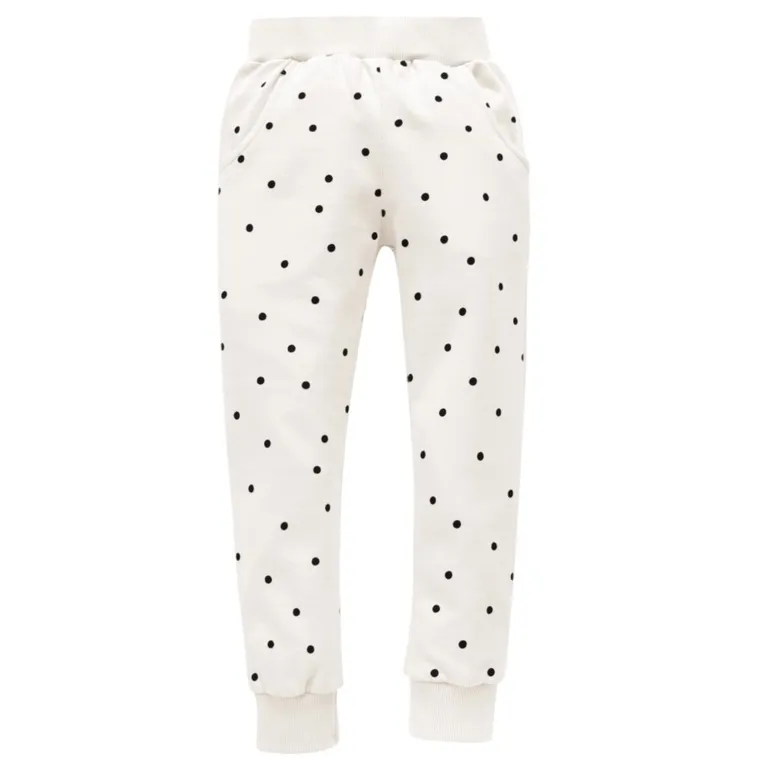 Spodnie dziewczęce, ecru, Pinokio