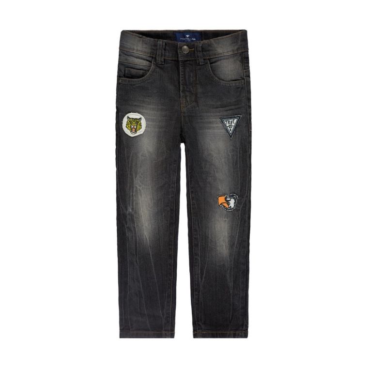 Spodnie jeansowe chłopięce, grafitowe, Tom Tailor