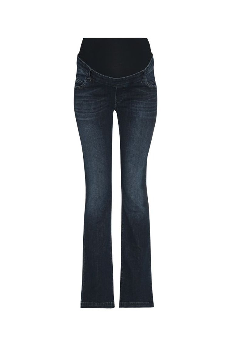 Spodnie jeansowe damskie, ciążowe, bootcut, granatowe, Bellybutton