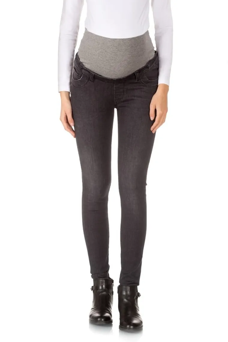 Spodnie jeansowe damskie, ciążowe, slim, szare, Bellybutton