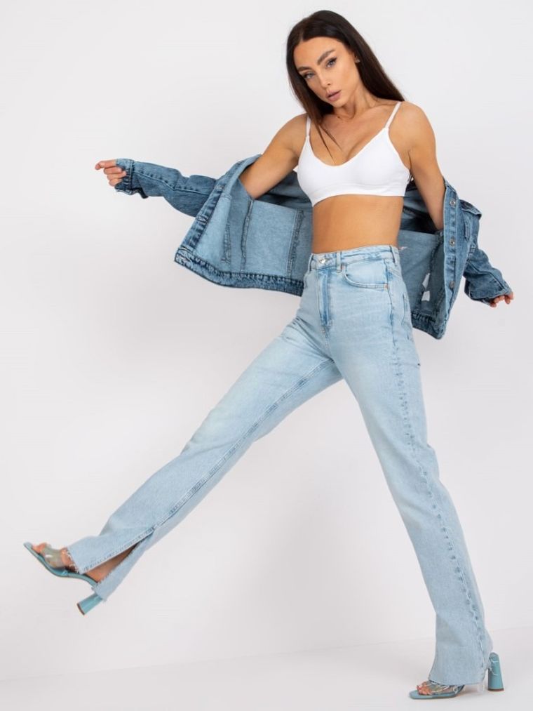 Spodnie jeansowe damskie, denim, Rue Paris