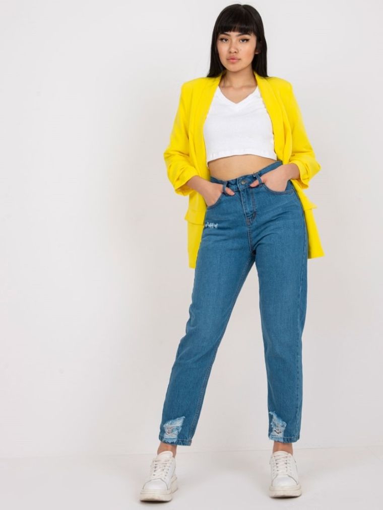 Spodnie jeansowe damskie, denim, Rue Paris