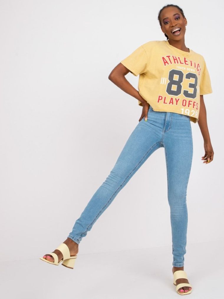 Spodnie jeansowe damskie, denim, Rue Paris