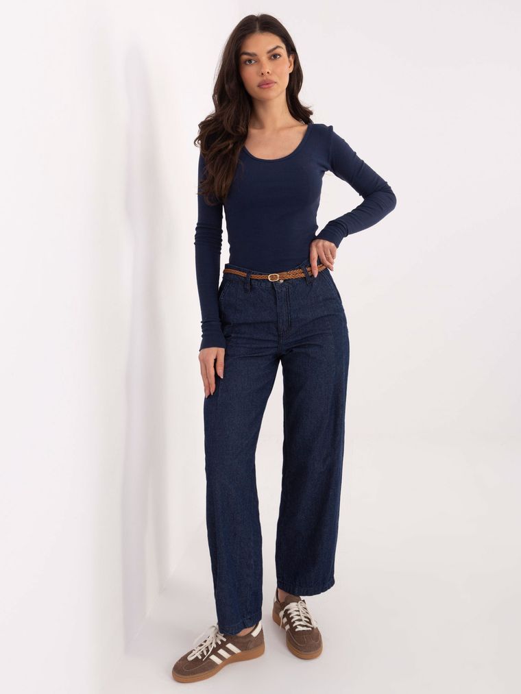 Spodnie jeansowe damskie, granatowe, Sublevel