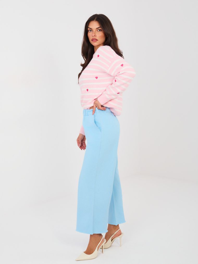 Spodnie jeansowe damskie, niebieskie, Italy Moda