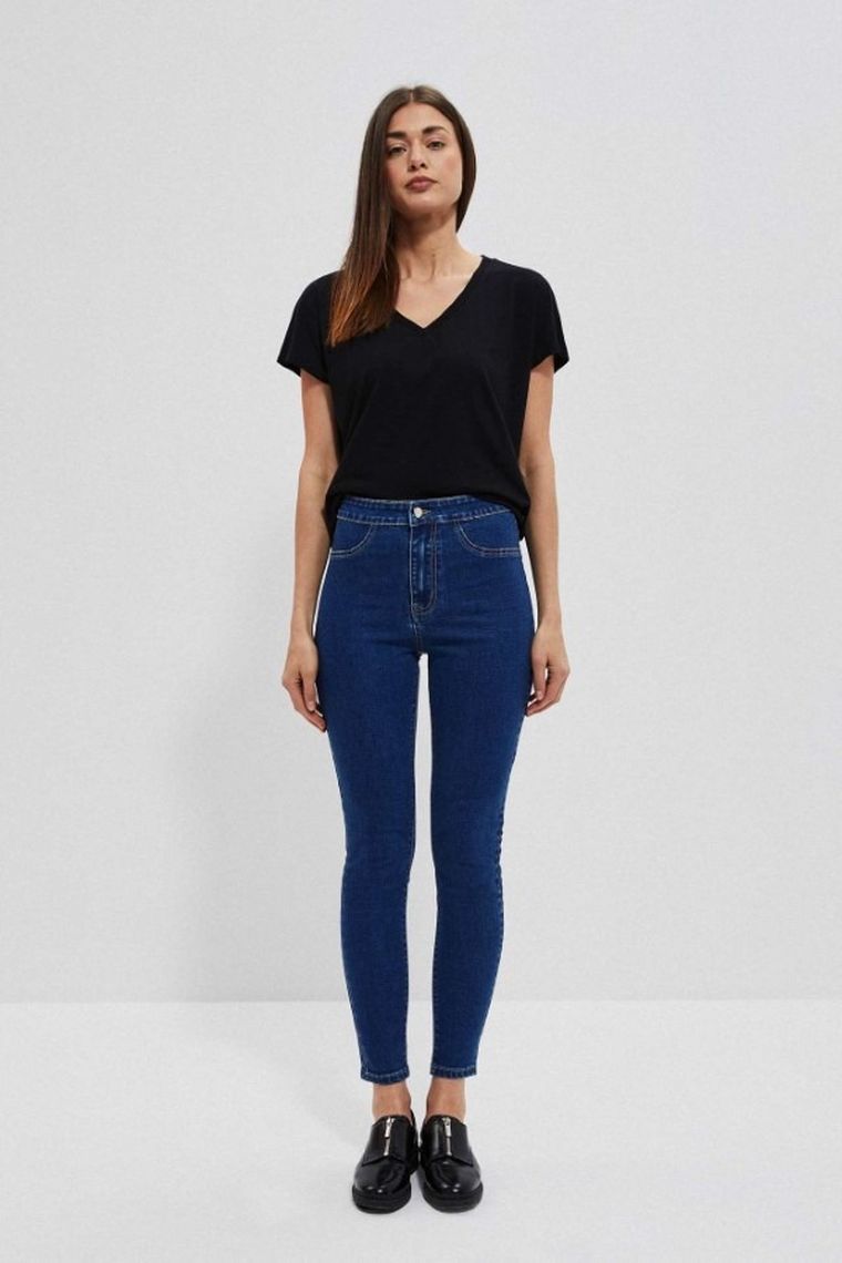 Spodnie jeansowe damskie, niebieskie, Moodo