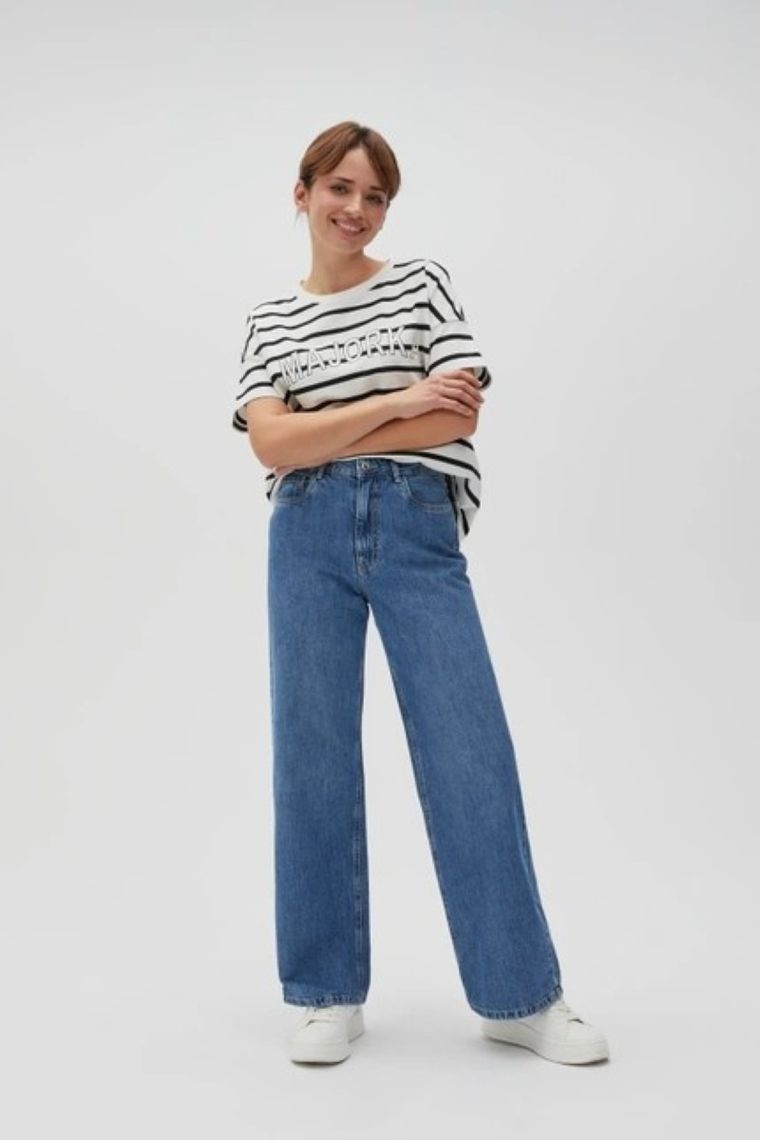 Spodnie jeansowe damskie, niebieskie, Moodo