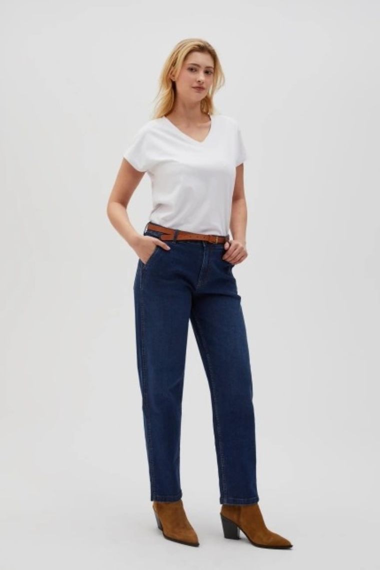 Spodnie jeansowe damskie, niebieskie, Moodo