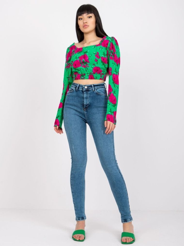 Spodnie jeansowe damskie, niebieskie, Moonart