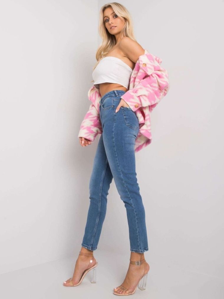 Spodnie jeansowe damskie, niebieskie, Moonart