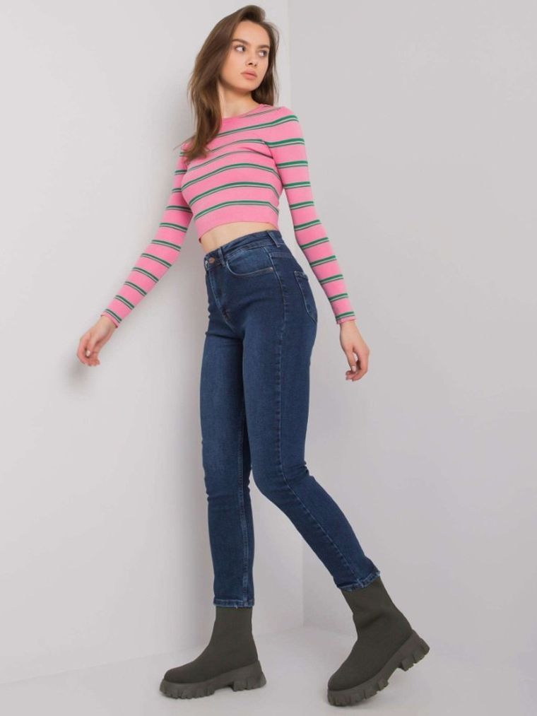 Spodnie jeansowe damskie, niebieskie, Moonart