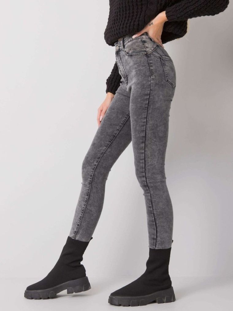 Spodnie jeansowe damskie, szare, Only One Day Jack Berry