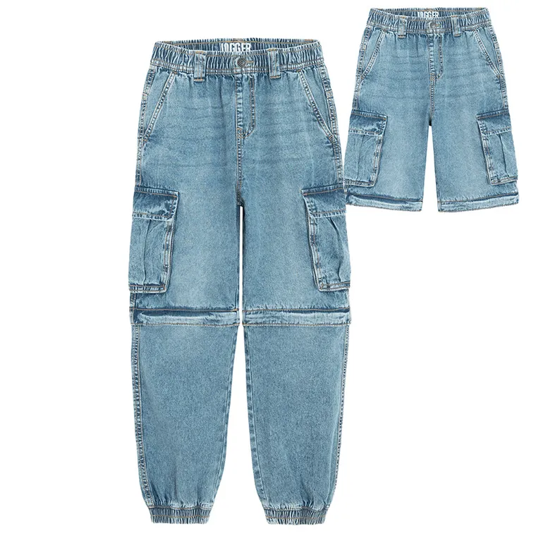 Spodnie jeansowe jogger z odpinanymi nogawkami Cool Club