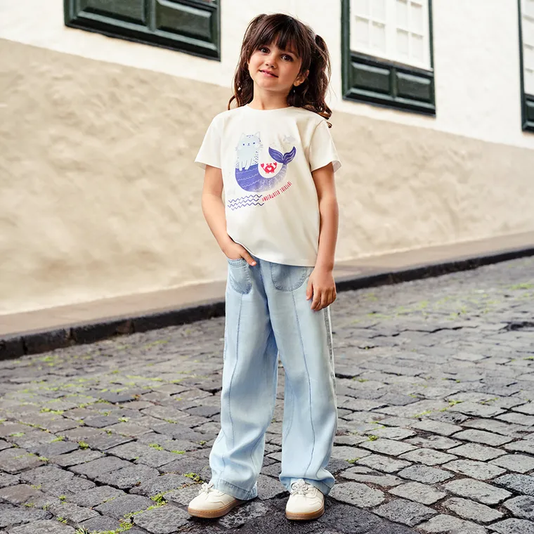 Spodnie jeansowe z cienkiego denimu wide fit Cool Club