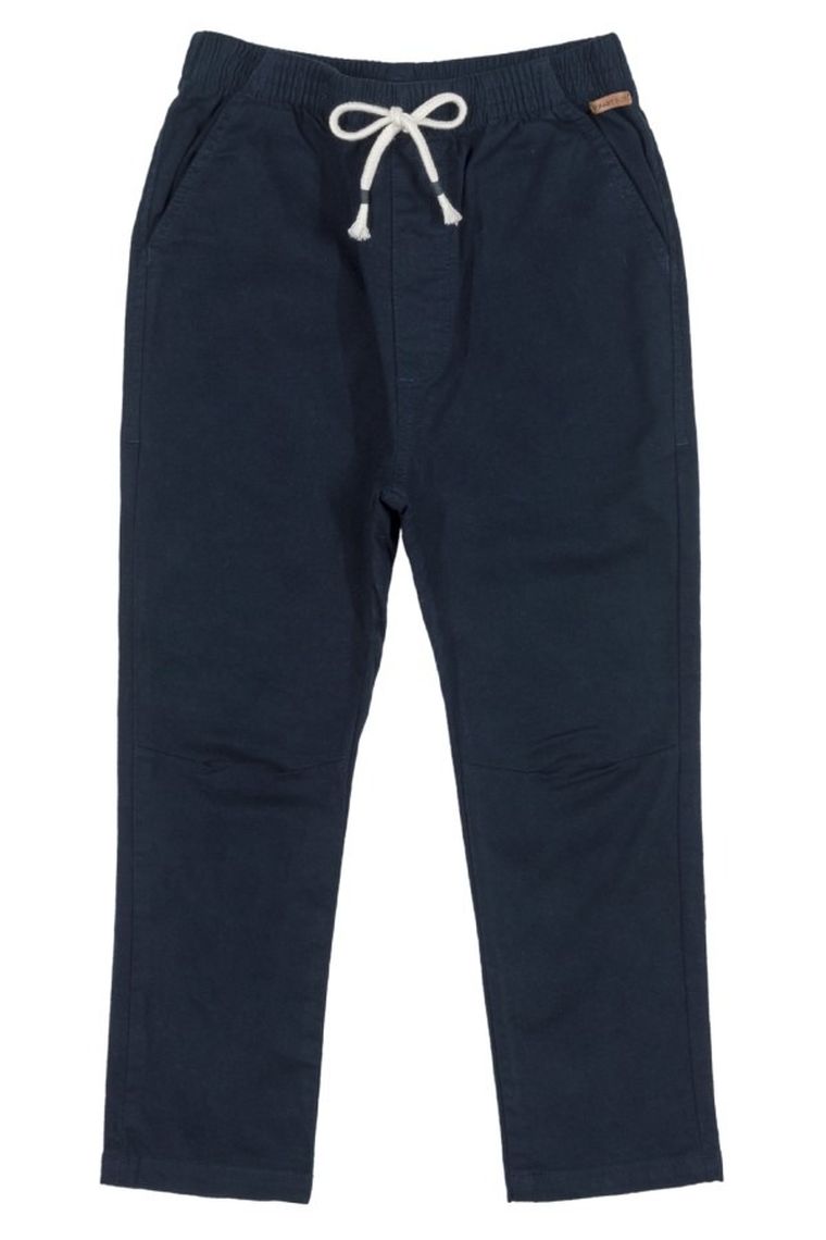 Spodnie materiałowe chłopięce, ciemnoniebieskie, Up Baby
