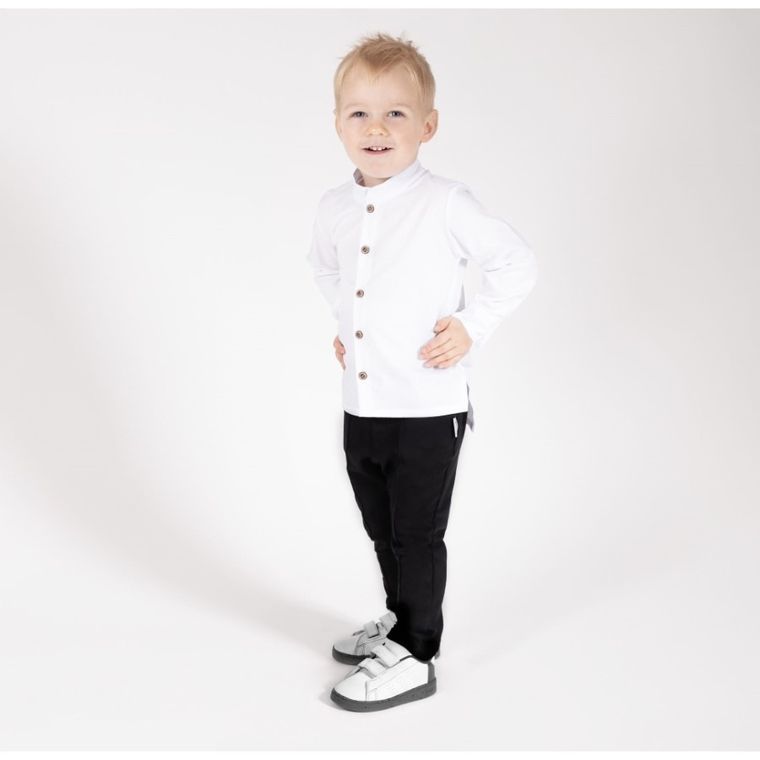 Spodnie materiałowe chłopięce, czarne, Nicol