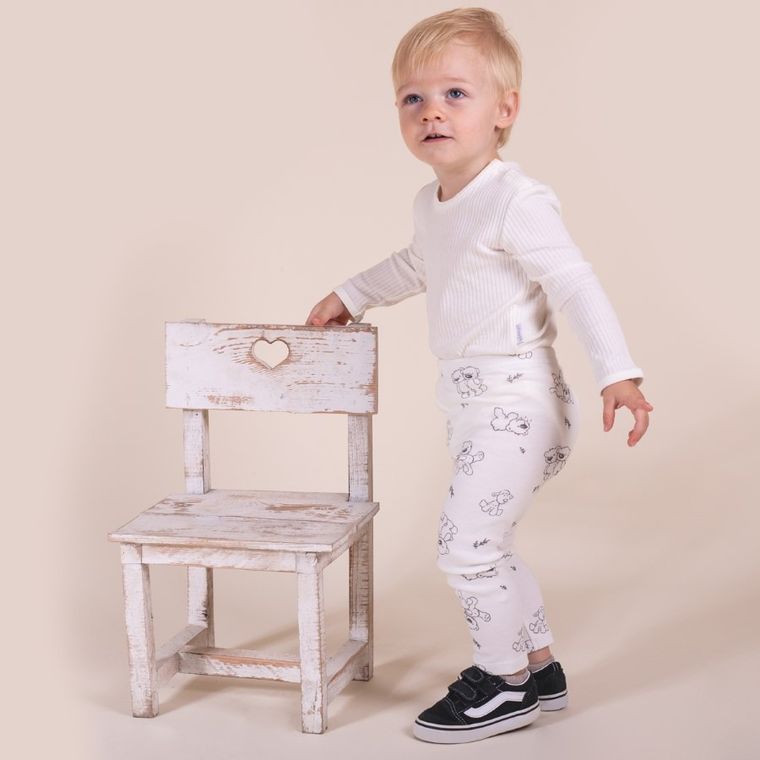 Spodnie materiałowe chłopięce, ecru, Nicol