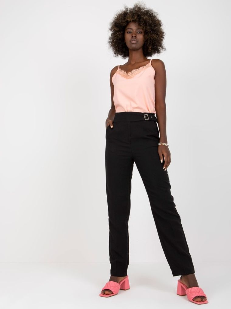 Spodnie materiałowe damskie, czarne, Xsapienza