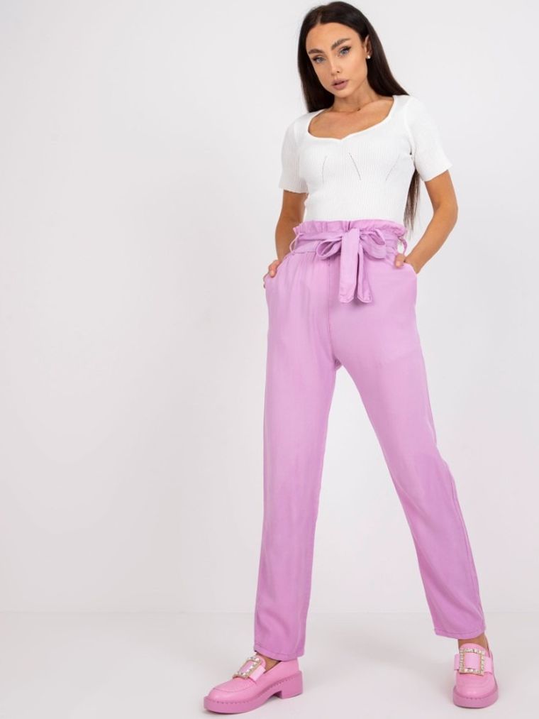 Spodnie materiałowe damskie, fioletowe, Factory Price
