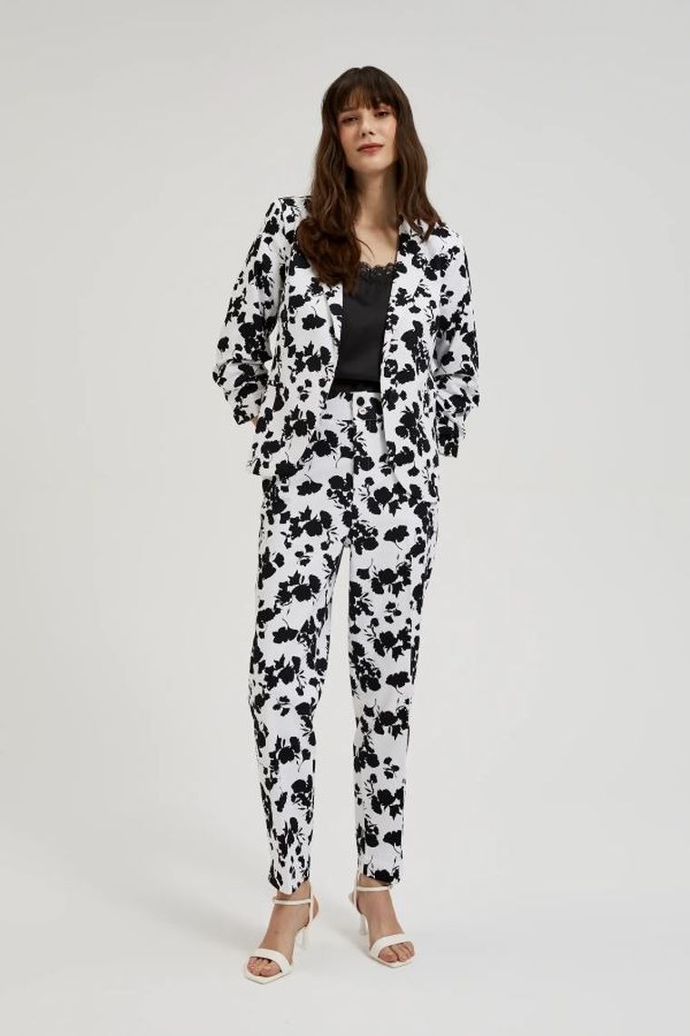 Spodnie materiałowe damskie, mix, Moodo