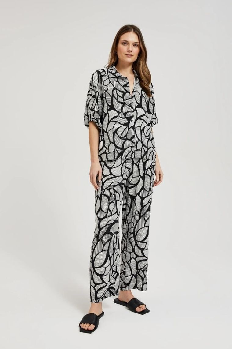 Spodnie materiałowe damskie, mix, Moodo