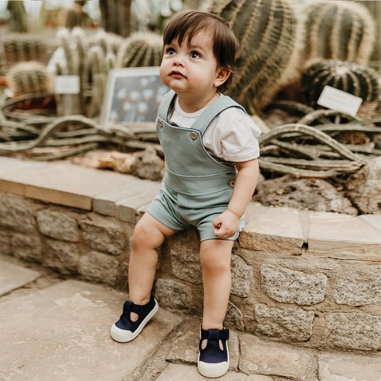 Spodnie ogrodniczki chłopięce, zielone, Eevi