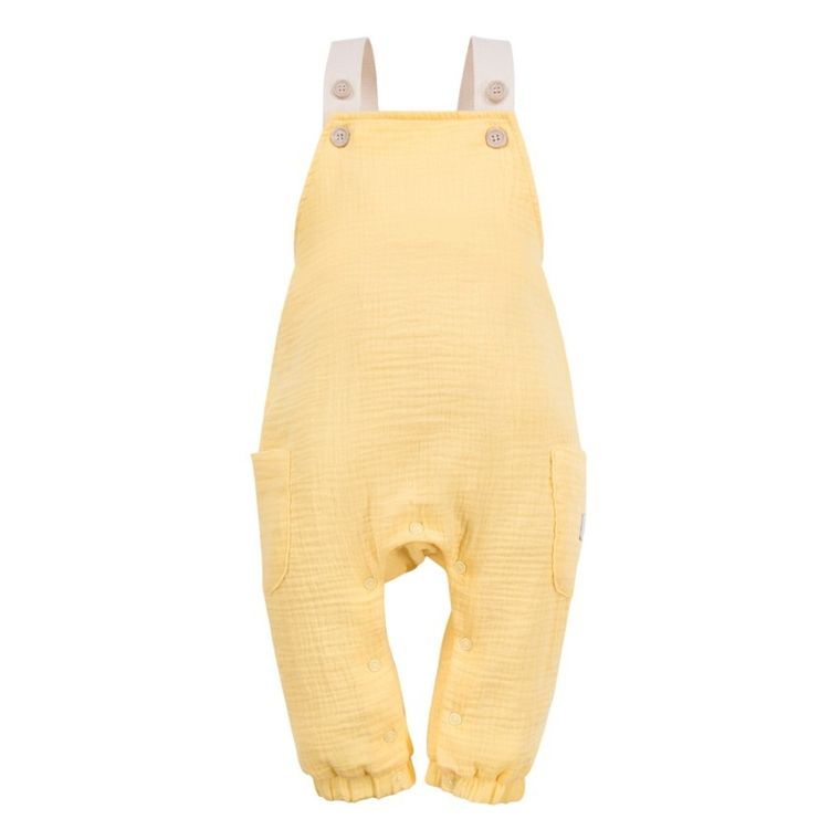 Spodnie ogrodniczki chłopięce, żółte, Eevi