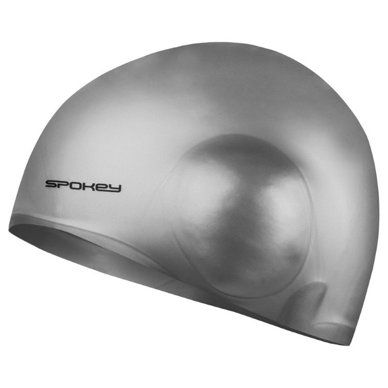 Spokey, Earcap, silikonowy czepek pływacki z uchem, srebrny