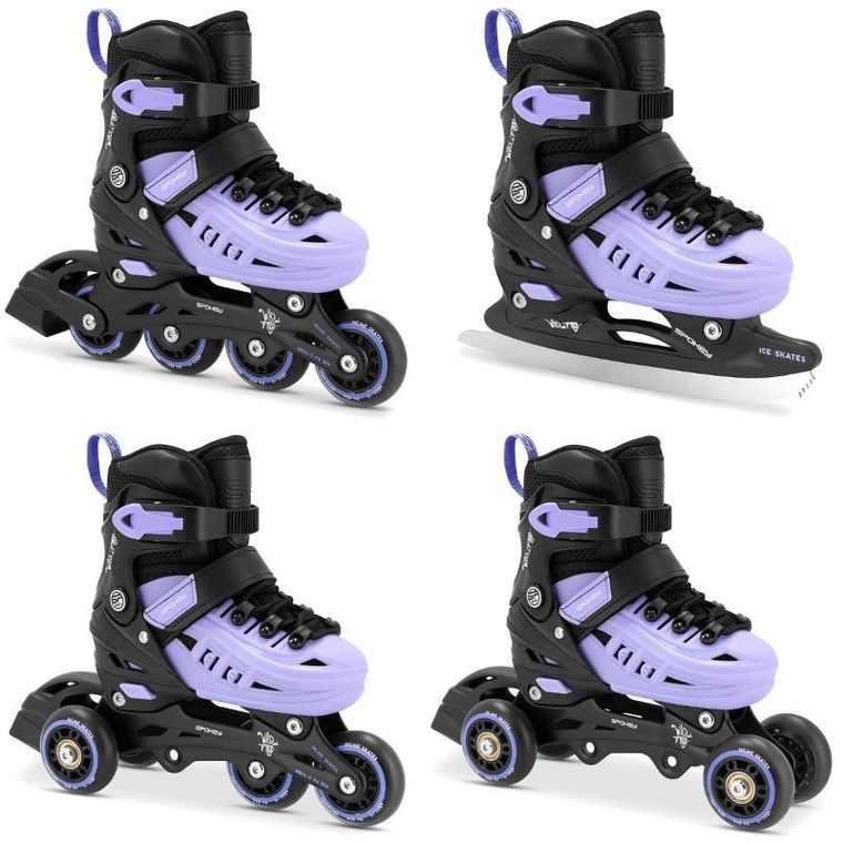 Spokey, łyżworolki regulowane, 4w1, 29-33VT 4ONE