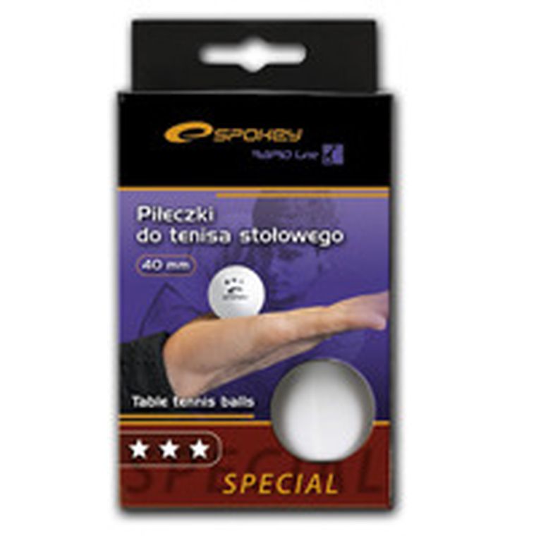 Spokey, Special, piłeczki do tenisa stołowego, białe, 6 szt.