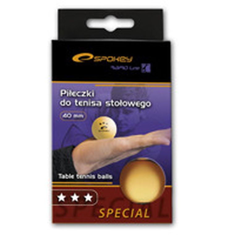 Spokey, Special, piłeczki do tenisa stołowego, żółte, 6 szt.