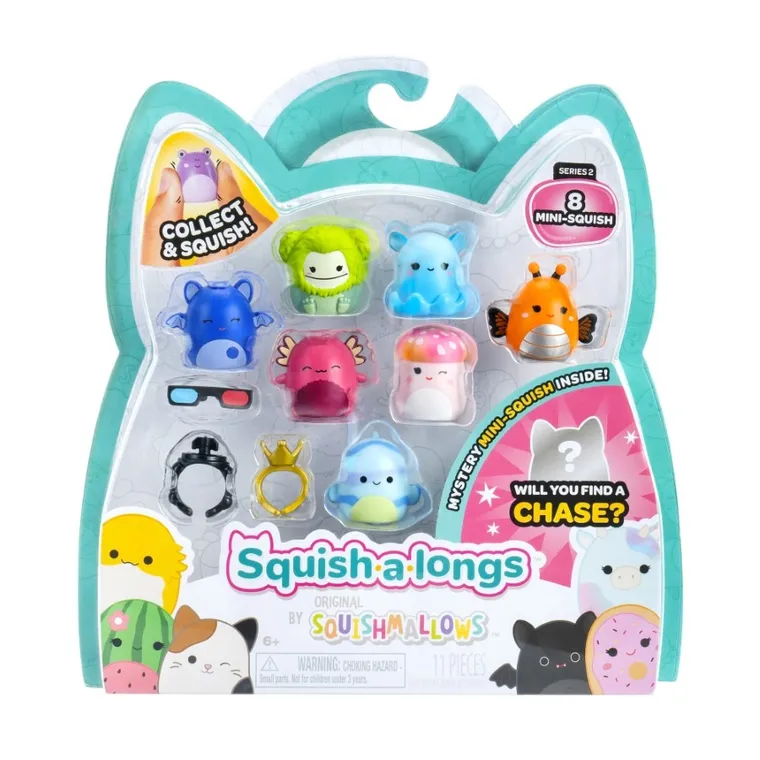 Squish-a-longs, zestaw figurek, 8 szt.