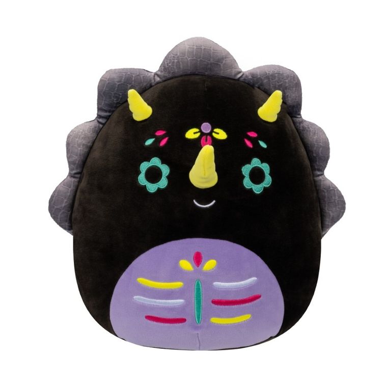 Squishmallows, Little Plush, Day of the Dead, Triceratops, dinozaur, maskotka, 13 cm