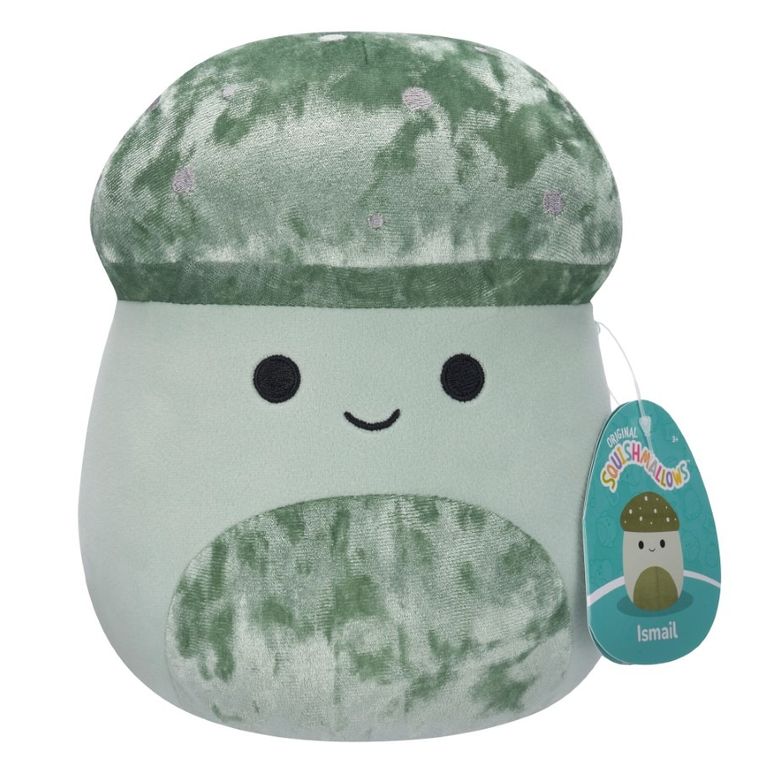 Squishmallows, Medium Plush, Ismail Light Green Velvet Mushroom, zielony grzybek, maskotka, 30 cm