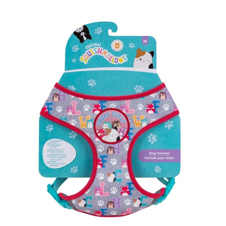 Squishmallows, szelki dla psa, rozmiar M, Squad, Polybagged