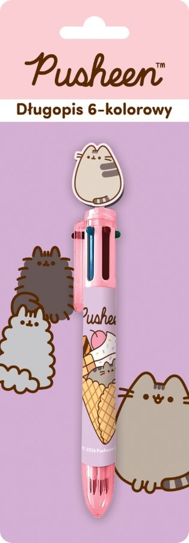 St. Majewski, Pusheen, długopis automatyczny, 6 kolorów