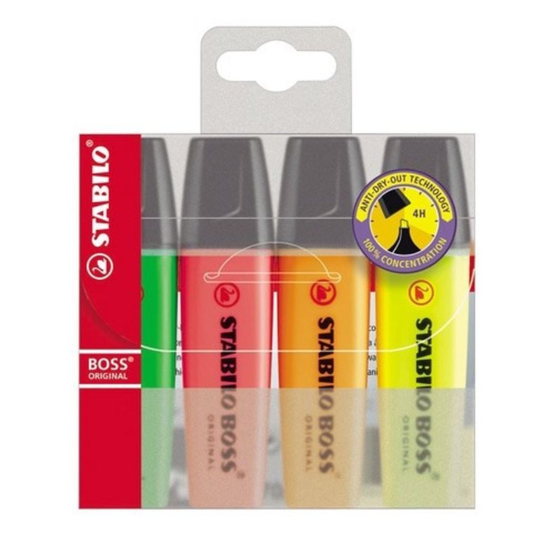 Stabilo, Boss, zestaw zakreślaczy, 4 kolory