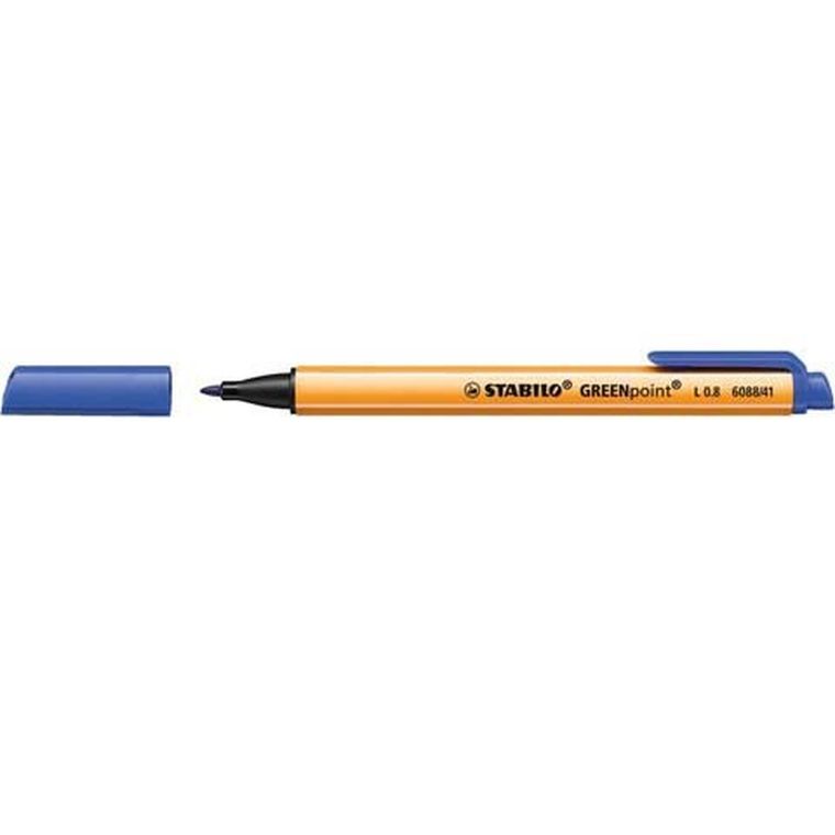 Stabilo, Greenpoint, cienkopis, niebieski, 0,8 mm