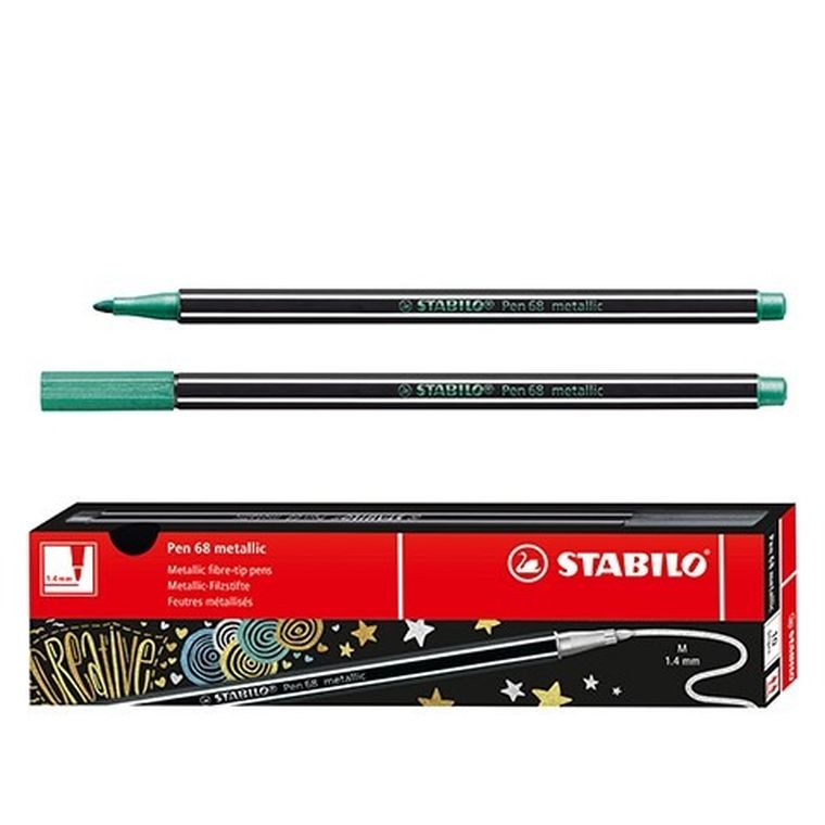 Stabilo, Pen 68, pisak, zielony metaliczny