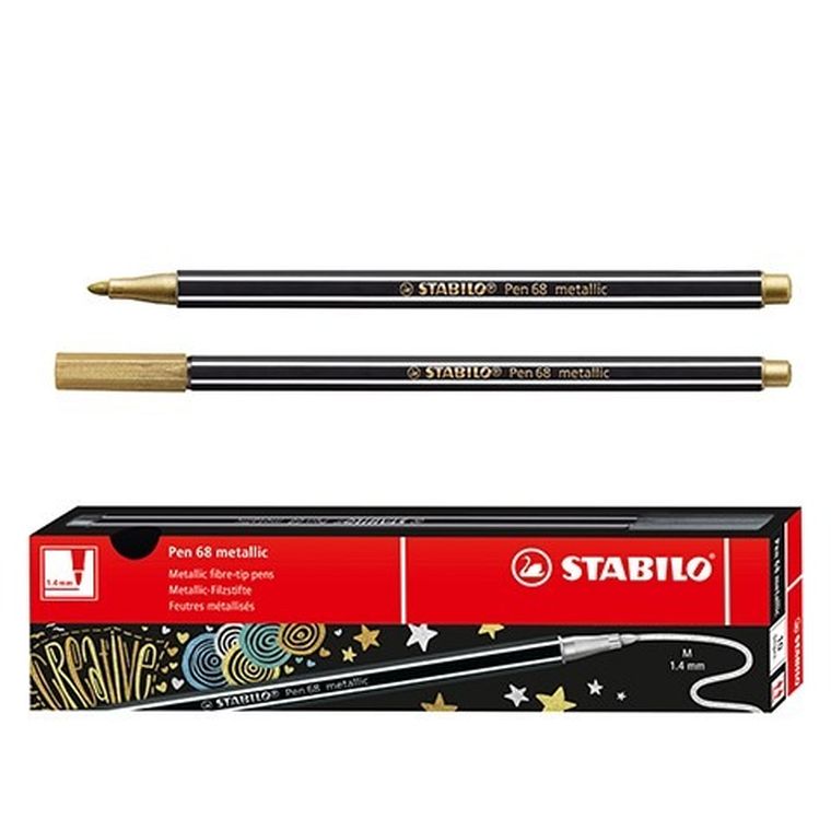 Stabilo, Pen 68, pisak, złoty metaliczny