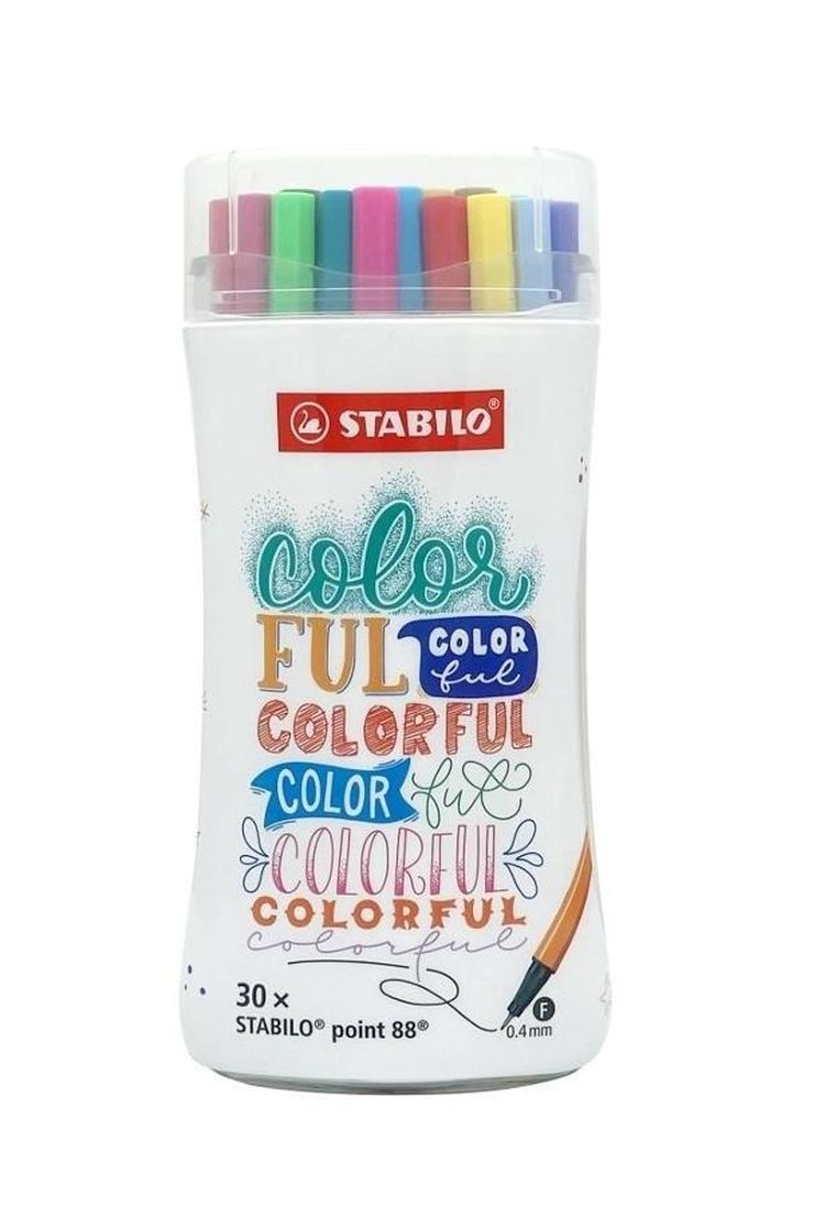 Stabilo, Point 88 Colorful, zestaw cienkopisów, 30 kolorów