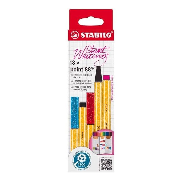 Stabilo, Point 88, zestaw cienkopisów, 18 kolorów
