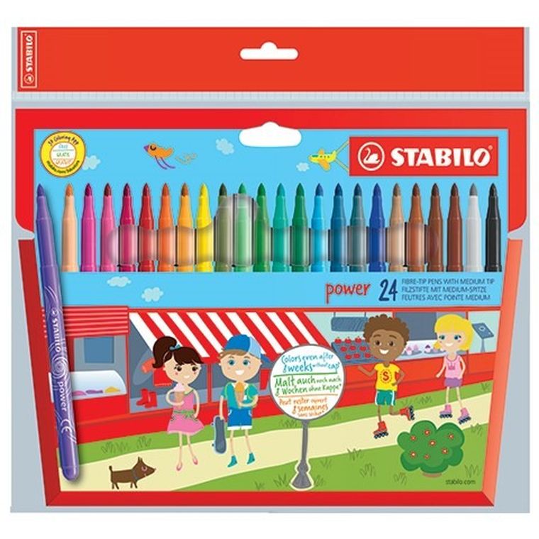 Stabilo, Power, zestaw flamastrów, 24 kolory