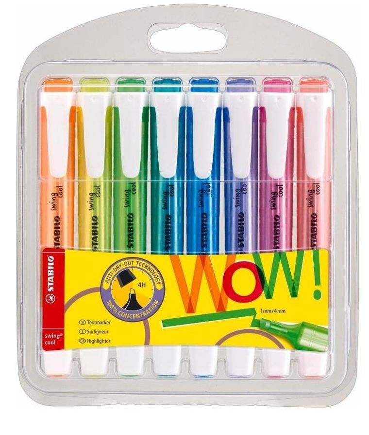 Stabilo, Swing Cool, zakreślacze, 8 kolorów