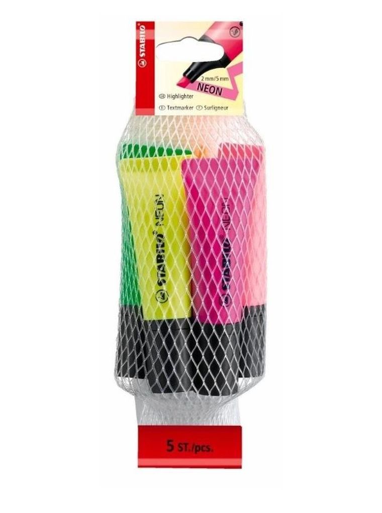 Stabilo, zakreślacze, neonowe, 5 kolorów