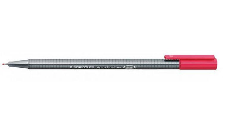 Staedtler, cienkopis trójkątny, triplus, bordowy, 0.3 mm
